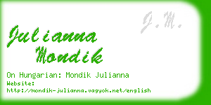 julianna mondik business card